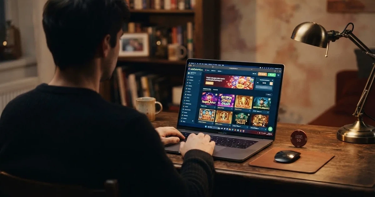 České online casino na obrazovce notebooku s viditelným logem platební metody Neteller