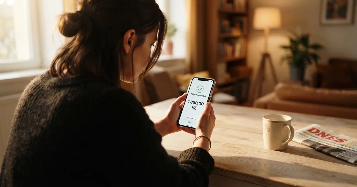 Hráč provádí výběr výhry z online kasina na mobilním telefonu, na displeji viditelná obrazovka potvrzení transakce